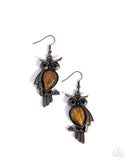Owl Observation - Brass - Paparazzi Accessories - Earring - Jewelry with Erin Binford