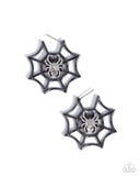 Spiderweb Showcase - Black - Paparazzi Accessories - Earring