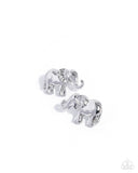 Elephant Eloquence - Silver - Paparazzi Accessories - Earring - Jewelry with Erin Binford