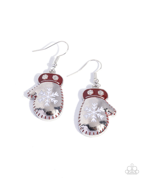 Memorable Mittens - Red - Paparazzi Accessories - Earring - Jewelry with Erin Binford