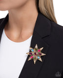 Slow Shimmer - Multi - Paparazzi Accessories - Brooch - Jewelry with Erin Binford