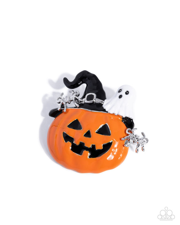 Historic Halloween - Orange - Paparazzi Accessories- Brooch - Jewelry with Erin Binford