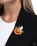 Historic Halloween - Orange - Paparazzi Accessories- Brooch - Jewelry with Erin Binford