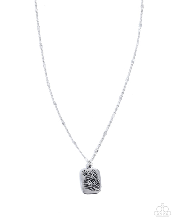 Pine Tree Prize - Silver - Paparazzi Accessories - Necklace