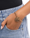 Eiffel Tower Effect - Gold- Paparazzi Accessories - Bracelet - Jewelry with Erin Binford