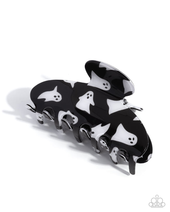Ghostly Greeting - Black - Paparazzi Accessories - Hair Clip - Jewelry with Erin Binford