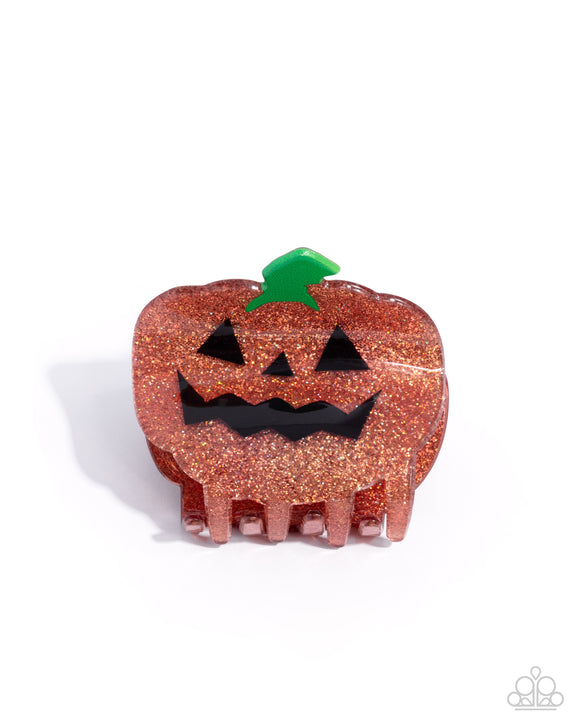 Jubilant Jack-O-Lantern - Orange - Paparazzi Accessories - Hair Clip - Jewelry with Erin Binford
