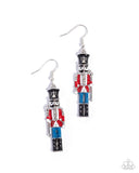 Nutcracker Nuance - Red - Paparazzi Accessories - Earring - Jewelry with Erin Binford