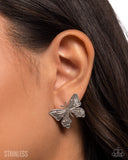 Soaring Sensation - Silver - Paparazzi Accessories - Earring - Jewelry with Erin Binford