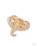 Elephant Empathy - Gold - Paparazzi Accessories - Brooch