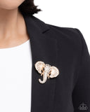 Elephant Empathy - Gold - Paparazzi Accessories - Brooch