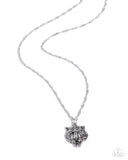 Tiger Timeline - Silver - Paparazzi Accessories - Necklace