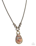 Tough Teardrop - Brass - Paparazzi Accessories - Necklace