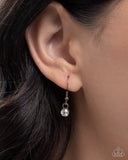 Tough Teardrop - Brass - Paparazzi Accessories - Necklace