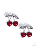 Confident Cherries - Red - Paparazzi Accessories - Earring - Jewelry with Erin Binford