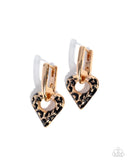 Cheetah Chemistry - Gold- Paparazzi Accessories -Earring