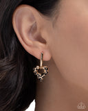 Cheetah Chemistry - Gold- Paparazzi Accessories -Earring