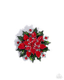Popular Poinsettia - Red - Paparazzi Accessories - Brooch