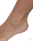 Darling Disposition - White - Paparazzi Accessories - Anklet