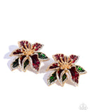 Particular Poinsettia - Red - Paparazzi Accessories - Earring - Jewelry with Erin Binford