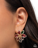 Particular Poinsettia - Red - Paparazzi Accessories - Earring - Jewelry with Erin Binford
