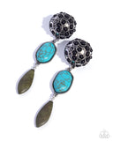 Stony Staple - Green - Paparazzi Accessories - Earring