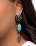Stony Staple - Green - Paparazzi Accessories - Earring