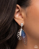 Floating Facade - Purple - Paparazzi Accessories- Earring