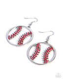 Ninth Inning - Red - Paparazzi Accessories - Earring - Jewelry with Erin Binford