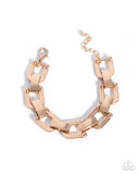 Self-Assured Statement - Gold - Paparazzi Accessories - Bracelet