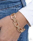Self-Assured Statement - Gold - Paparazzi Accessories - Bracelet