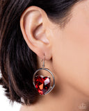 Valuable Valentines - Red - Paparazzi Accessories - Earring