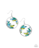Blingy Boundary - Green - Paparazzi Accessories - Earring - Jewelry with Erin Binford