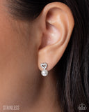 Romantic Interlude - White - Paparazzi Accessories - Earring