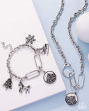 Mountain Climb- Mountain Region & Mountain Moment - Silver - Paparazzi Accessories - 2 Piece Set - Jewelry with Erin Binford