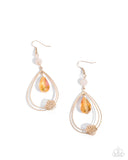 Even Elegance - Orange - Paparazzi Accessories - Earring - Jewelry with Erin Binford