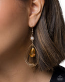 Even Elegance - Orange - Paparazzi Accessories - Earring - Jewelry with Erin Binford