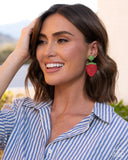 Strawberry Silhouette - Red - Paparazzi Accessories - Earring - Jewelry with Erin Binford