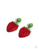 Strawberry Silhouette - Red - Paparazzi Accessories - Earring - Jewelry with Erin Binford