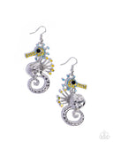 Sea Horse Shimmer - Yellow - Paparazzi Accessories - Earring