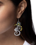 Sea Horse Shimmer - Yellow - Paparazzi Accessories - Earring