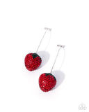 Spirited Strawberry - Red - Paparazzi Accessories - Earring