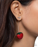 Spirited Strawberry - Red - Paparazzi Accessories - Earring