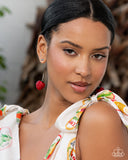 Spirited Strawberry - Red - Paparazzi Accessories - Earring