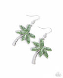 Palm Tree Party - Green - Paparazzi Accessories - Earring