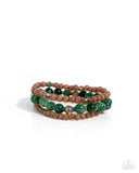 Southwestern Stack - Green - Paparazzi Accessories- Bracelet