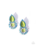 Fine Framing - Green - Paparazzi Accessories - Earring