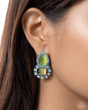 Fine Framing - Green - Paparazzi Accessories - Earring