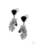 Zebra Zoo - Black - Paparazzi Accessories - Earring - Jewelry with Erin Binford