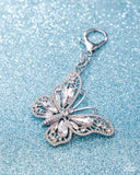 Aerial Audit - White - Paparazzi Accessories - Bag Charm